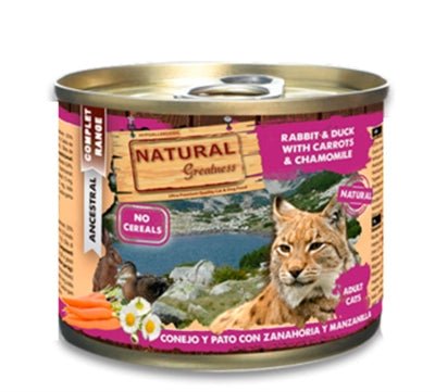 Natural Greatness Rabbit / Duck With Carrots And Chamomile - Best4pets.nl