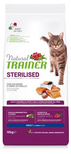 Natural Trainer Cat Sterilised Salmon - Best4pets.nl