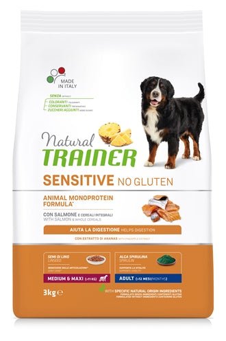 Natural Trainer Dog Adult Medium / Maxi Sensitive Salmon 3 KG - Best4pets.nl