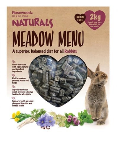 Naturals Rosewood Naturals Meadow Menu Rabbit 2 KG - Best4pets.nl