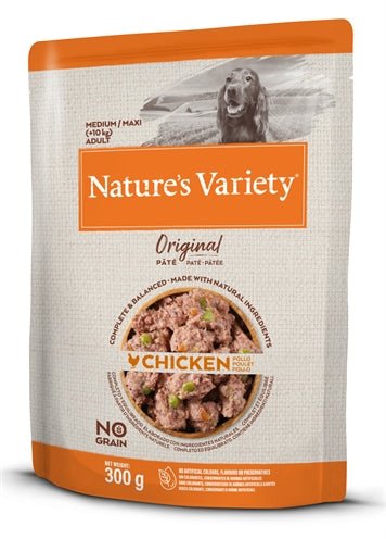 Natures Variety Original Adult Medium / Maxi Pouch Chicken No Grain 300 GR - Best4pets.nl