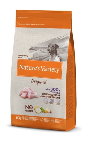 Natures Variety Original Adult Mini Turkey No Grain 1,5 KG - Best4pets.nl