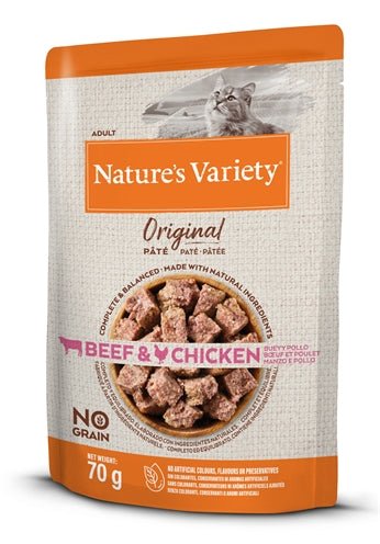 Natures Variety Original Pouch Beef / Chicken 12X70 GR - Best4pets.nl