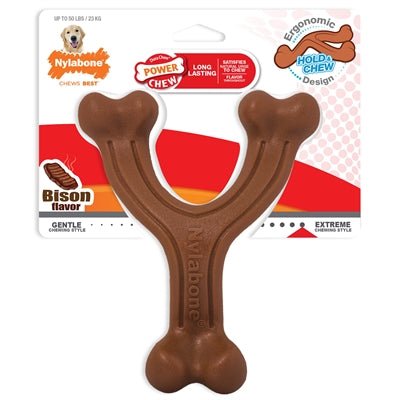 Nylabone Extreme Chew Wishbone Bison <23 KG - Best4pets.nl