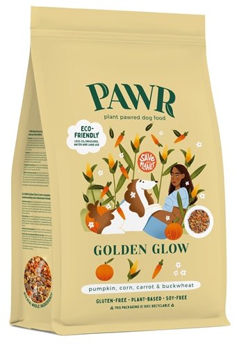 Pawr Plantaardig Golden Glow Wortel / Maïs / Pompoen / Boekweit 750 GR - Best4pets.nl