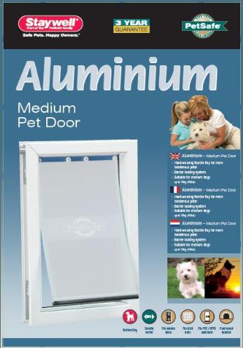 Petsafe Hondenluik Tot 18 Kg Aluminium Wit 620 - Best4pets.nl