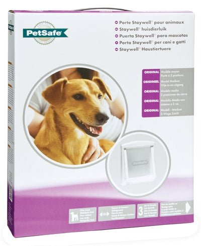 Petsafe Hondenluikje Medium Wit/Transparant 740 - Best4pets.nl