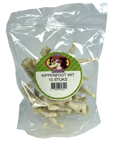 Petsnack Kippenpoten Wit - Best4pets.nl