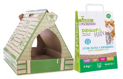 Pipikat Veggy Kit Kattenbak Met Vulling 3 KG - Best4pets.nl