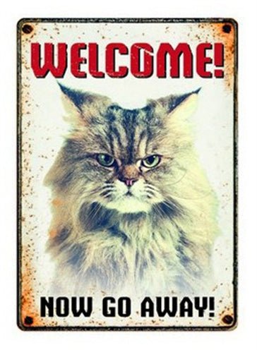 Plenty Gifts Waakbord Blik Grumpy Cat 15X21 CM - Best4pets.nl