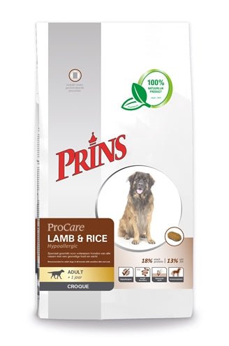 Prins Procare Croque Hypo Allergic Lam/Rijst 10 KG - Best4pets.nl