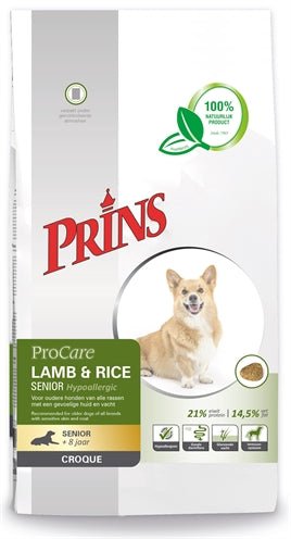 Prins Procare Croque Lam / Rijst Senior Hypoallergeen 10 KG - Best4pets.nl