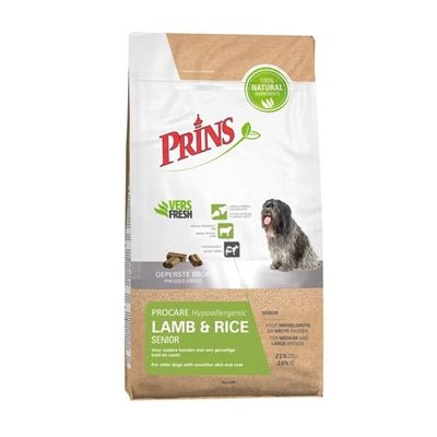 Prins Procare Lam / Rijst Senior Hypoallergeen 15 KG - Best4pets.nl