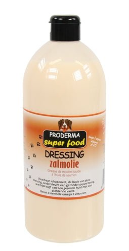 Proderma Vloeibaar Schapenvet Dressing Zalmolie 1 LTR - Best4pets.nl