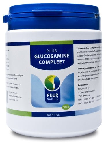 Puur Natuur Glucosamine Extra (Compleet) Voor Hond En Kat 500 GR - Best4pets.nl