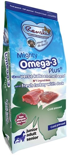 Renske Mighty Omega Plus Kalkoen / Eend Geperst - Best4pets.nl