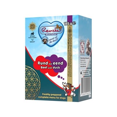 Renske Vers Bereide Maaltijd Rund / Eend 24X185 GR - Best4pets.nl