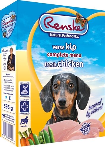 Renske Vers Vlees Kip 395 GR (10 stuks) - Best4pets.nl