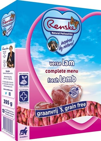 Renske Vers Vlees Lam Graanvrij 395 GR (10 stuks) - Best4pets.nl