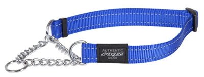 Rogz For Dogs Fanbelt Choker Blauw 20 MMX34 - 56 CM - Best4pets.nl