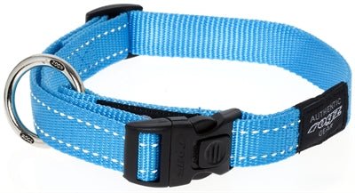 Rogz For Dogs Fanbelt Halsband Turquoise 20 MMX34 - 56 CM - Best4pets.nl