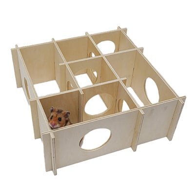 Rosewood Hamster Fun Maze Hout Multiplex 30X30X12 CM - Best4pets.nl