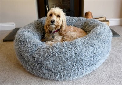 Rosewood Hondenmand Silver Fluff Grijs - Best4pets.nl