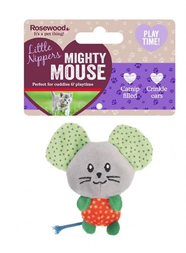 Rosewood Little Nippers Mighty Muis Met Catnip 10,5X10X3,5CM - Best4pets.nl