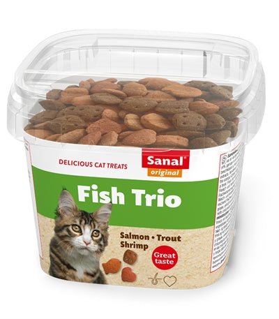 Sanal Cat Fish Trio Snacks Cup 75 GR - Best4pets.nl