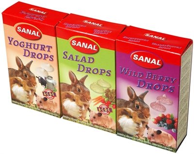 Sanal Knaagdier 3 - Pack Drops Yogurt/Salad/Wild Berry 3X45 GR - Best4pets.nl