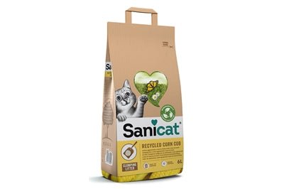 Sanicat Recycled Corn Cob Kattenbakvulling 6 LTR - Best4pets.nl