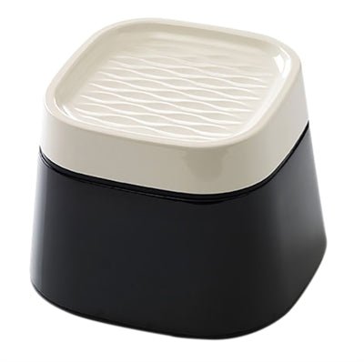 Savic Ergo Cube Drinkbak Creme / Zwart 22X22X16 CM - Best4pets.nl