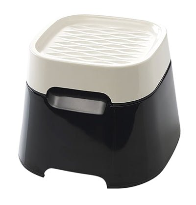 Savic Ergo Cube Voerbak Creme / Zwart 22X22X16 CM - Best4pets.nl