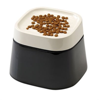 Savic Ergo Cube Voerbak Creme / Zwart 22X22X16 CM - Best4pets.nl