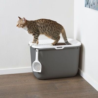 Savic Kattenbak Hop In Antraciet / Wit - Best4pets.nl