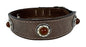 Sazzz Halsband Hond Boho Treasure Stone Vintage Leer Bruin - Best4pets.nl