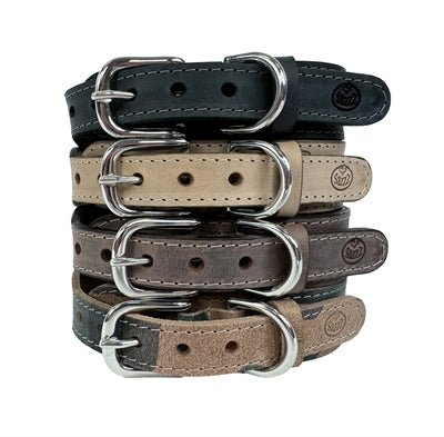 Sazzz Halsband Hond Boho Vintage Leer Bruin - Best4pets.nl