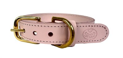 Sazzz Halsband Hond Braveheart Classic Leer Lichtroze - Best4pets.nl