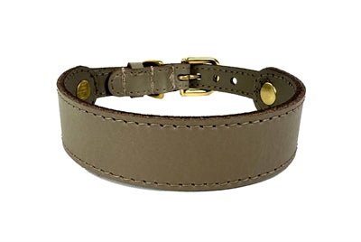 Sazzz Halsband Hond Sweetie Classic Leer Taupe - Best4pets.nl