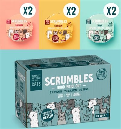 Scrumbles Complete Cat Wet Variety Pack 6X85 GR - Best4pets.nl