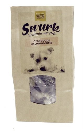 Sn'urk Snurk Gedroogde Zalmhuidbites 50 GR - Best4pets.nl