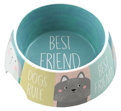 Tarhong Voerbak Best Friends Forever Melamine Multi 18X18X7 CM 590 ML - Best4pets.nl