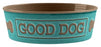 Tarhong Voerbak Good Dog Melamine Turquoise 17X17X6 CM 950 ML - Best4pets.nl