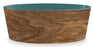 Tarhong Voerbak Hond Olive Melamine Houtprint / Teal Zeegroen 15,5X15,5X5,5 CM 700 ML - Best4pets.nl