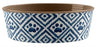 Tarhong Voerbak Paw Ikat Melamine Indigo Blauw 14X14X4,5 CM 475 ML - Best4pets.nl