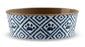 Tarhong Voerbak Paw Ikat Melamine Teal Blauw 14X14X4,5 CM 475 ML - Best4pets.nl