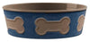 Tarhong Voerbak Print Bot Melamine Indigo Blauw 18X18X6,5 CM 1890 ML - Best4pets.nl