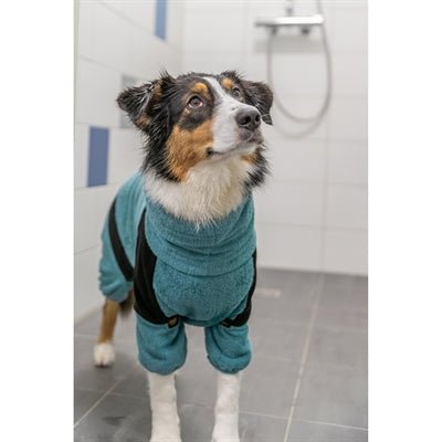 Trixie Badjas / Huisoverall Badstof Petrol - Best4pets.nl