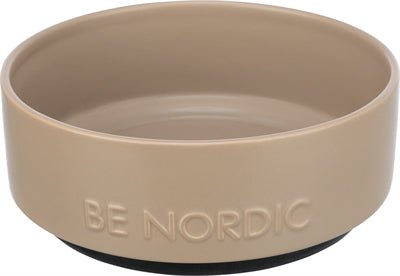 Trixie Be Nordic Voerbak Hond Keramiek/ Rubber Taupe - Best4pets.nl