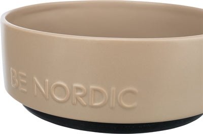 Trixie Be Nordic Voerbak Hond Keramiek/ Rubber Taupe - Best4pets.nl